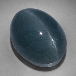 Cat's eye aquamarine verde natural de 17,47 ct, corte óvalo, translúcido