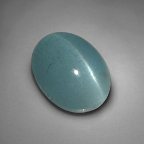 Aguamarina ojo de gato verde-azul natural de 4,98 ct, transparente, transparente / translúcido