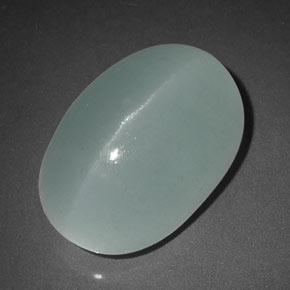 Aguamarina ojo de gato Azul claro natural de 11.84 ct, Transparente, Transparente / Translúcido