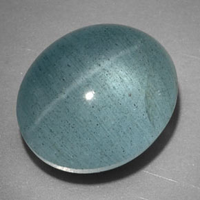 Cat's eye aquamarine verde natural de 11,08 ct, transparente, transparente / translúcido