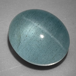 Cat's eye aquamarine verde natural de 11,08 ct, transparente, transparente / translúcido