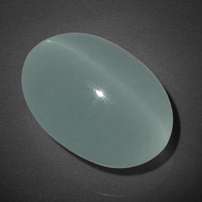 Cat's eye aquamarine verde natural de 17,04 ct, transparente, transparente / translúcido