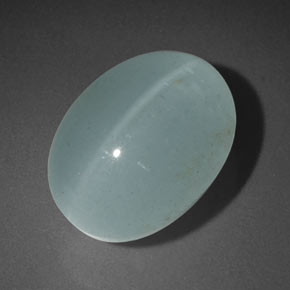 Aguamarina ojo de gato Verde-azul natural de 6.35 ct, Transparente, Transparente / Translúcido