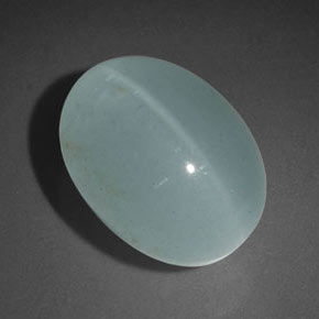 Aguamarina ojo de gato Verde-azul natural de 6.35 ct, Transparente, Transparente / Translúcido