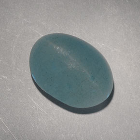 Cat's eye aquamarine verde natural de 6,60 ct, corte óvalo, translúcido