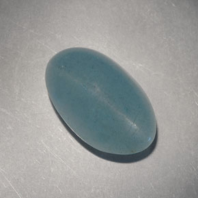 Aguamarina ojo de gato Verde-azul natural de 7.33 ct, Corte Óvalo, Translúcido