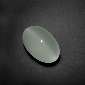 Aguamarina ojo de gato Verde-azul natural de 8.55 ct, Corte Óvalo, Transparente