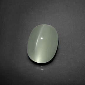 Aguamarina ojo de gato Verde-azul natural de 8.36 ct, Corte Óvalo, Transparente