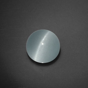 Aguamarina ojo de gato Azul-verde natural de 5.58 ct, Corte Redondo, Transparente