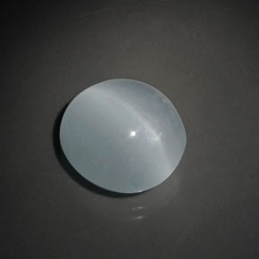 Aguamarina ojo de gato Azul-verde natural de 11.12 ct, Corte Óvalo, Transparente