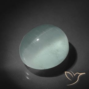 15.50ct Natural Verde mar muy claro Aguamarina ojo de gato, Ovalada, Transparente