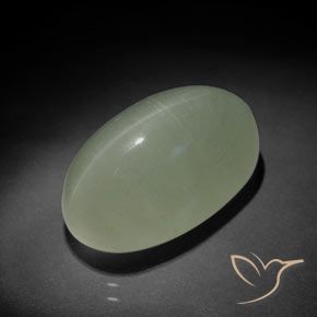 17.40ct Natural Verde amarillo Aguamarina ojo de gato, Ovalada, Transparente