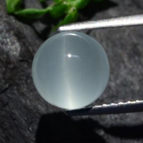 Aguamarina ojo de gato Azul verdoso natural de 2.24 ct, Corte Redondo, Translúcido