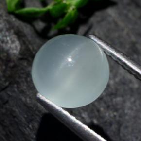 Aguamarina ojo de gato Azul verdoso natural de 2.24 ct, Corte Redondo, Translúcido