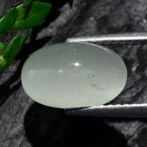 Aguamarina ojo de gato Verde-azul natural de 3.12 ct, Corte Óvalo, Translúcido