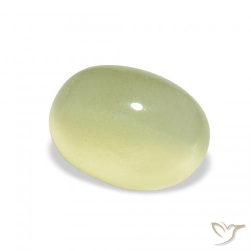 Berilo Ojo de Gato Verde pera claro natural de 2.85 ct, Ovalada, Translúcido