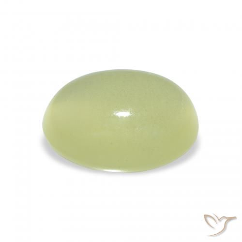 Berilo Ojo de Gato Verde pera claro natural de 2.85 ct, Ovalada, Translúcido