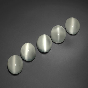 Gemas de cat's eye moonstone blanco natural de  ct, transparente, transparente / translúcido