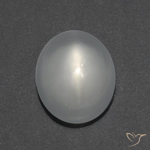 0.97ct Natural Blanco Piedra de Luna Ojo de Gato, Ovalada, Transparente