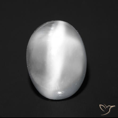 1.87ct Natural Blanco Piedra de Luna Ojo de Gato, Ovalada, Transparente
