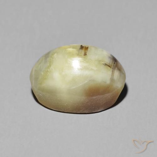 Ópalo ojo de gato Marrón dorado natural de 2.72 ct, Ovalada, Translúcido
