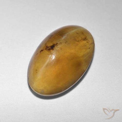 1.91ct Natural Marrón-oro Ópalo ojo de gato, Ovalada, Translúcido