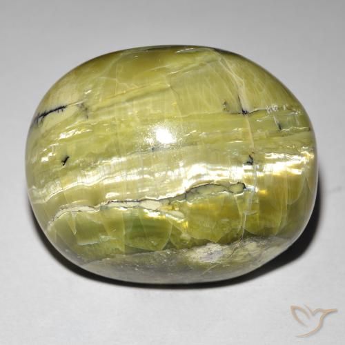 38.88ct Natural Verde medio Ópalo ojo de gato, Ovalada, Opaco