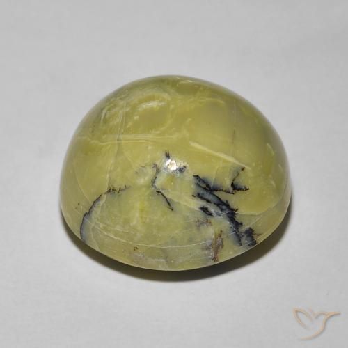 Ópalo ojo de gato Verde cálido natural de 7.23 ct, Ovalada, Opaco