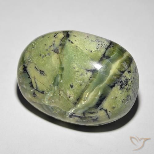 Ópalo ojo de gato Verde terroso natural de 21.32 ct, Ovalada, Opaco