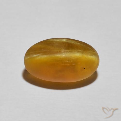 3.26ct Natural Marrón-oro Ópalo ojo de gato, Ovalada, Opaco