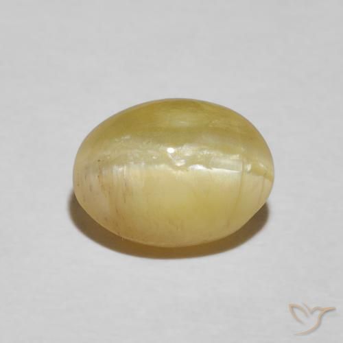 2.24ct Natural Amarillo medio Ópalo ojo de gato, Ovalada, Opaco