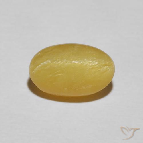 2.41ct Natural Amarillo cálido Ópalo ojo de gato, Ovalada, Opaco