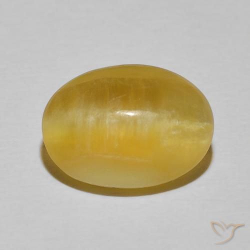 4.91ct Natural Naranja dorado Ópalo ojo de gato, Ovalada, Opaco