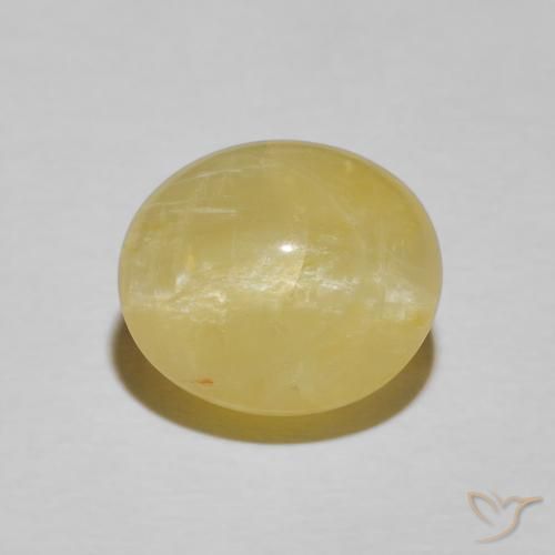 4.13ct Natural Amarillo cálido Ópalo ojo de gato, Ovalada, Opaco