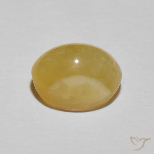 Ópalo ojo de gato Amarillo toscana natural de 2.28 ct, Ovalada, Opaco