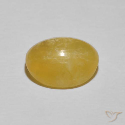 Ópalo ojo de gato Amarillo solidago natural de 2.80 ct, Ovalada, Opaco