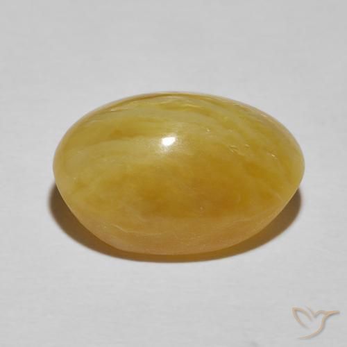 Ópalo ojo de gato Amarillo vivo natural de 8.30 ct, Ovalada, Opaco