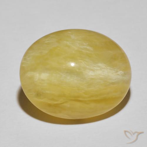 18.93ct Natural Amarillo vivo Ópalo ojo de gato, Ovalada, Opaco