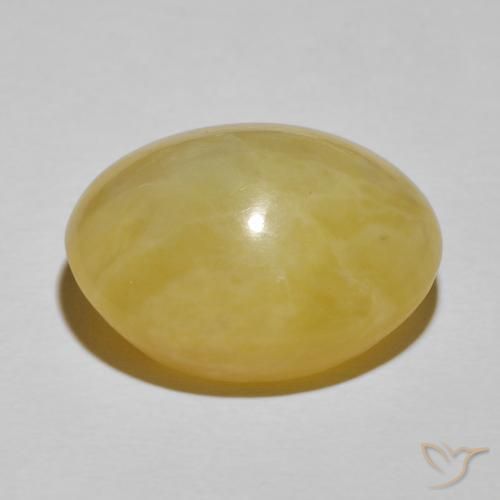 Ópalo ojo de gato Amarillo vivo natural de 18.93 ct, Ovalada, Opaco