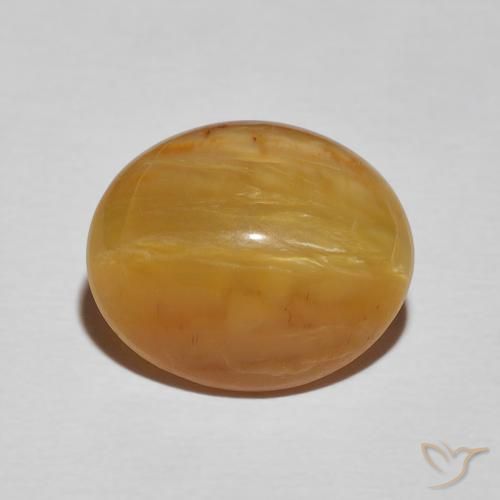 5.89ct Natural Marrón-oro Ópalo ojo de gato, Ovalada, Opaco