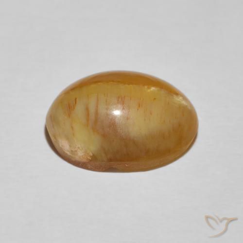 Ópalo ojo de gato Marrón-oro natural de 4.86 ct, Ovalada, Opaco