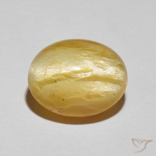 8.78ct Natural Amarillo medio Ópalo ojo de gato, Ovalada, Opaco