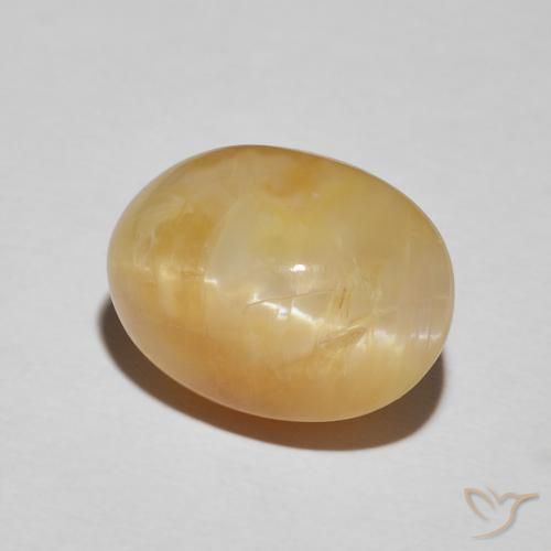 Ópalo ojo de gato Naranja dorado natural de 9.26 ct, Ovalada, Opaco