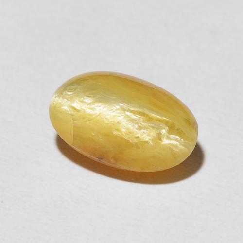 Ópalo ojo de gato Naranja dorado natural de 2.61 ct, Ovalada, Opaco