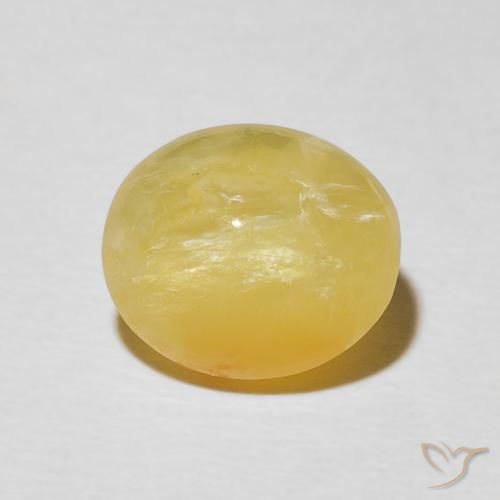 3.13ct Natural Dorado medio Ópalo ojo de gato, Ovalada, Opaco