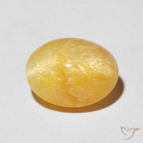 6.38ct Natural Dorado claro Ópalo ojo de gato, Ovalada, Opaco