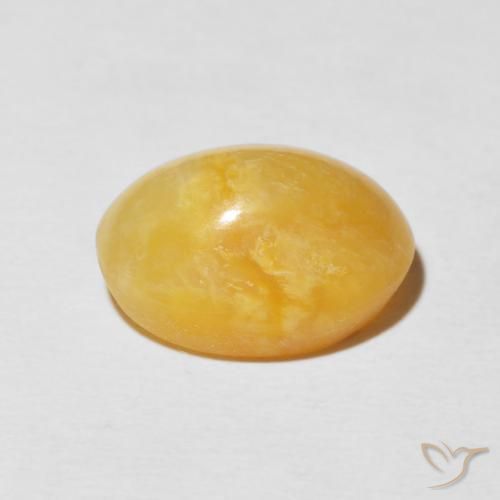 Ópalo ojo de gato Dorado claro natural de 6.38 ct, Ovalada, Opaco