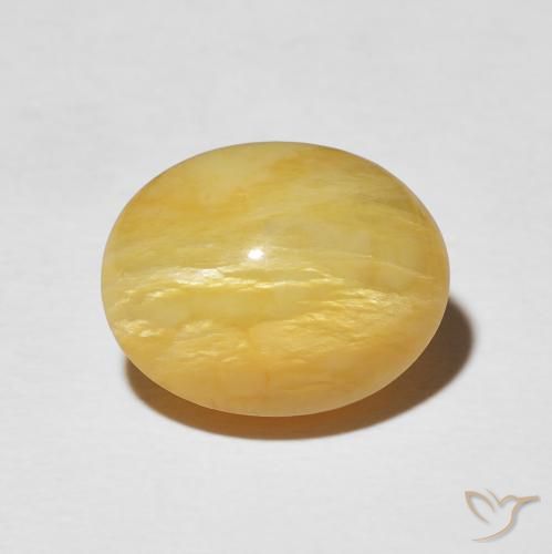 6.14ct Natural Dorado medio Ópalo ojo de gato, Ovalada, Opaco