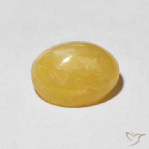 Ópalo ojo de gato Naranja dorado natural de 5.02 ct, Ovalada, Opaco