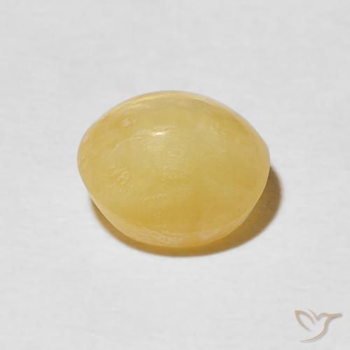 Ópalo ojo de gato Amarillo toscana natural de 1.78 ct, Ovalada, Opaco